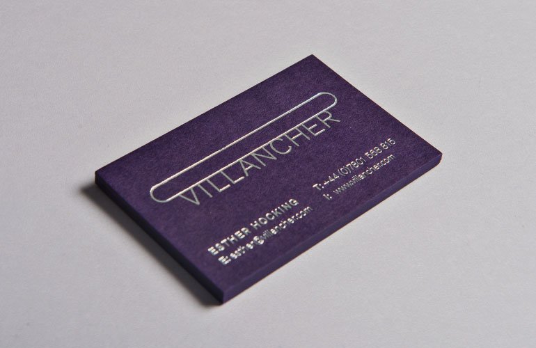 Villancher business card designed by The Joneses