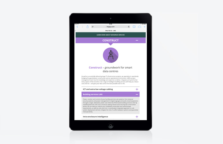 LMG responsive website designed by The Joneses