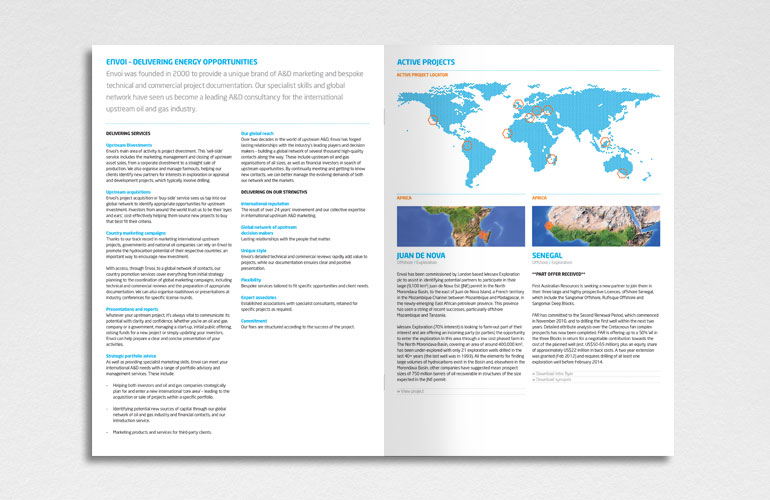 Envoi brochure designed by The Joneses