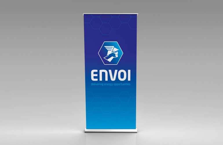 Envoi banner designed by The Joneses