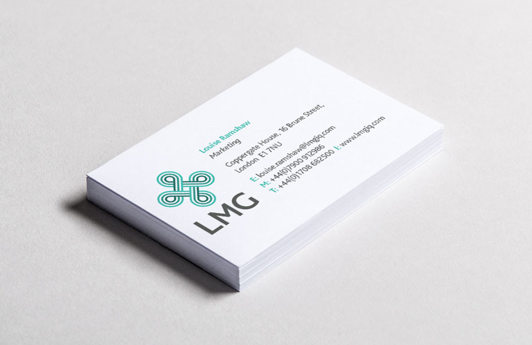 LMG business cards designed by The Joneses