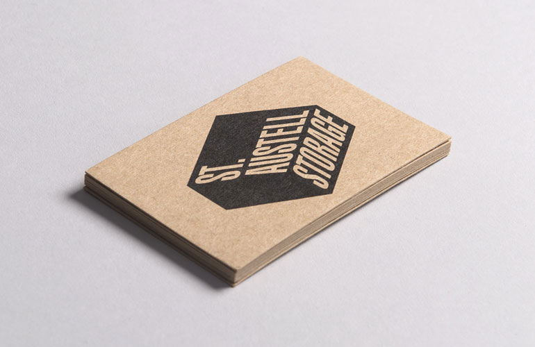 St. Austell Storage business card designed by The Joneses.