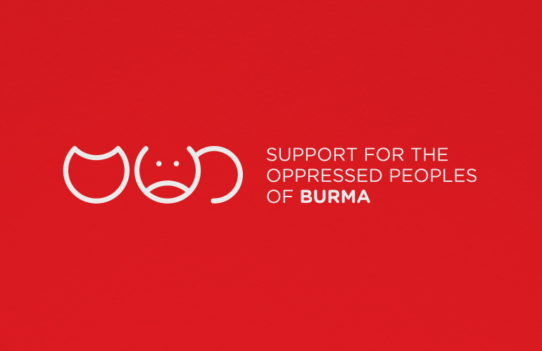 Support for the oppressed people of Burma logo designed by The Joneses