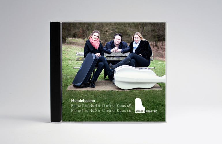 Aquinas Piano Trio Mendelssohn CD designed by The Joneses