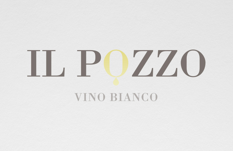 Il Pozzo white wine logo designed by The Joneses