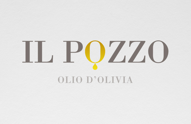 Il Pozzo white olive oil logo designed by The Joneses