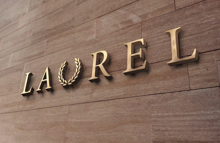 Laurel Funerals signage designed by The Joneses