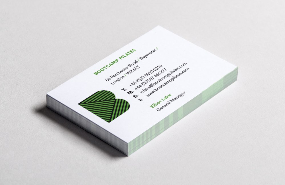 Bootcamp Pilates business card designed by The Joneses