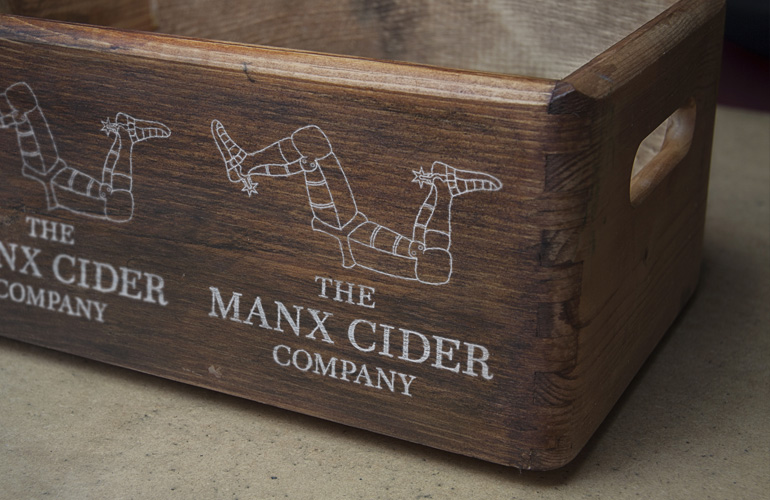 The Manx Cider Company crate designed by The Joneses