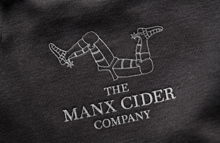 The Manx Cider Company embroidery designed by The Joneses