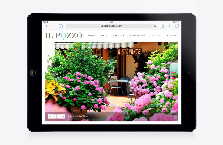 Il Pozzo website designed by The Joneses