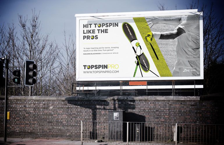 Topspinpro billboard designed by The Joneses