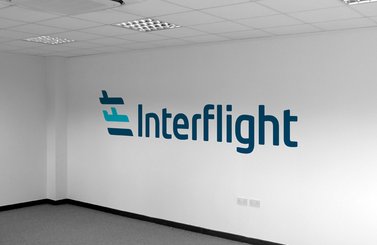 Interflight signage designed by The Joneses
