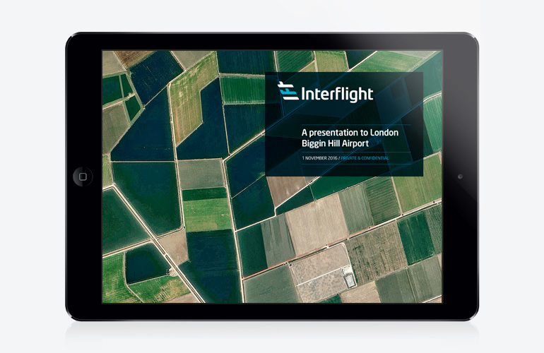 Interflight presentation designed by The Joneses