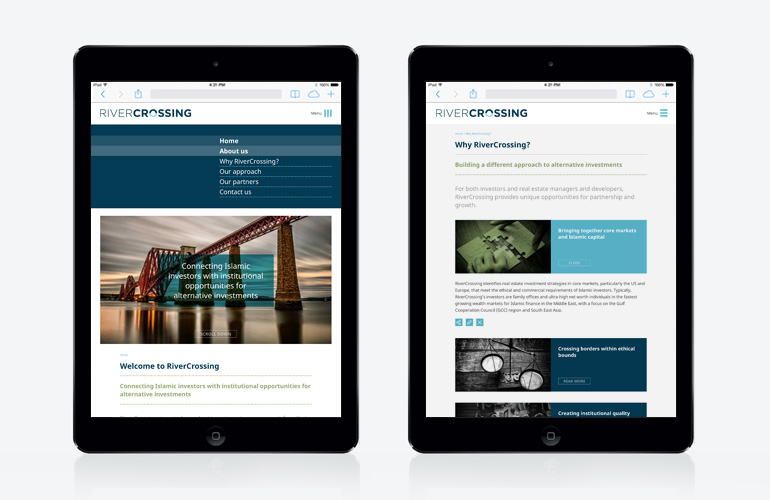 RiverCrossing website designed by The Joneses