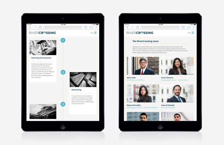 RiverCrossing website designed by The Joneses