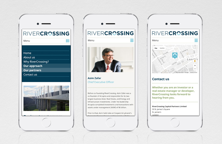 RiverCrossing website designed by The Joneses