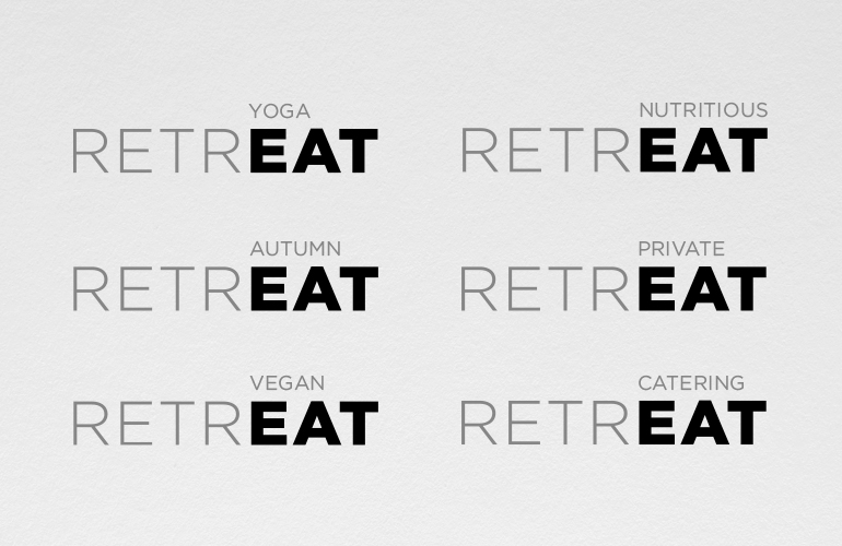 Retreat naturopathic catering logo designed by The Joneses