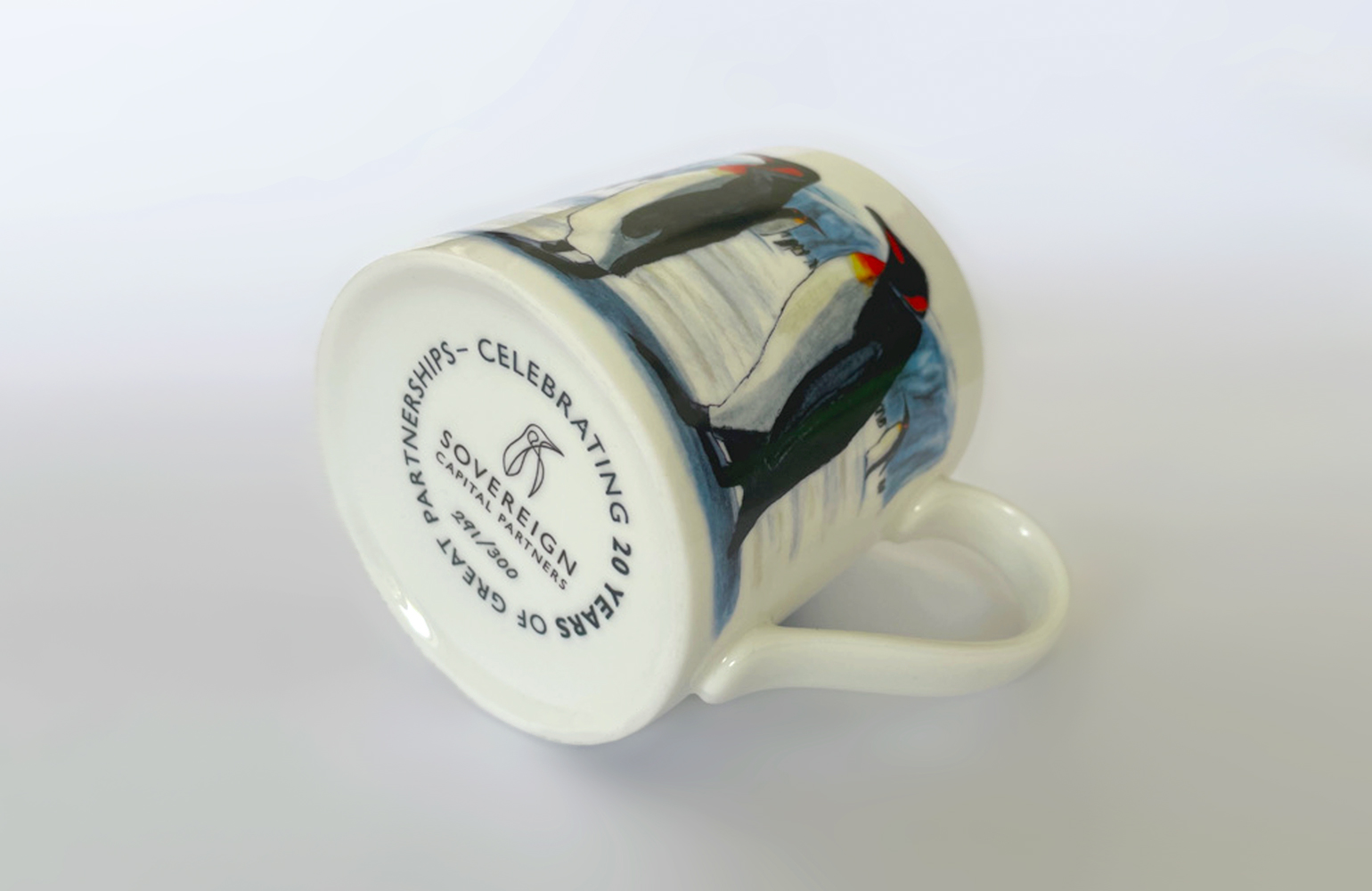 Sovereign Capital mug detail designed by The Joneses