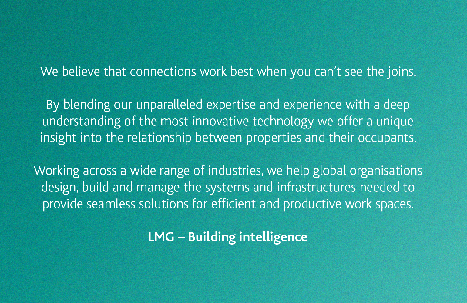 LMG brand manifesto written by The Joneses