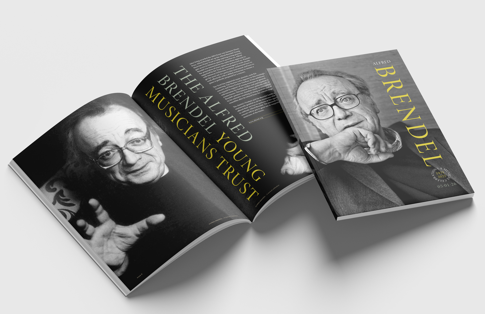 Alfred Brendel memorial programme designed by The Joneses