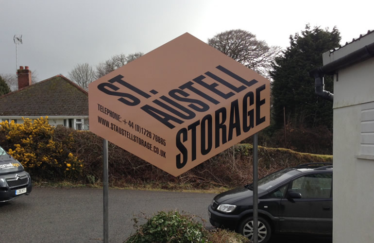 St. Austell Storage signage designed by The Joneses.