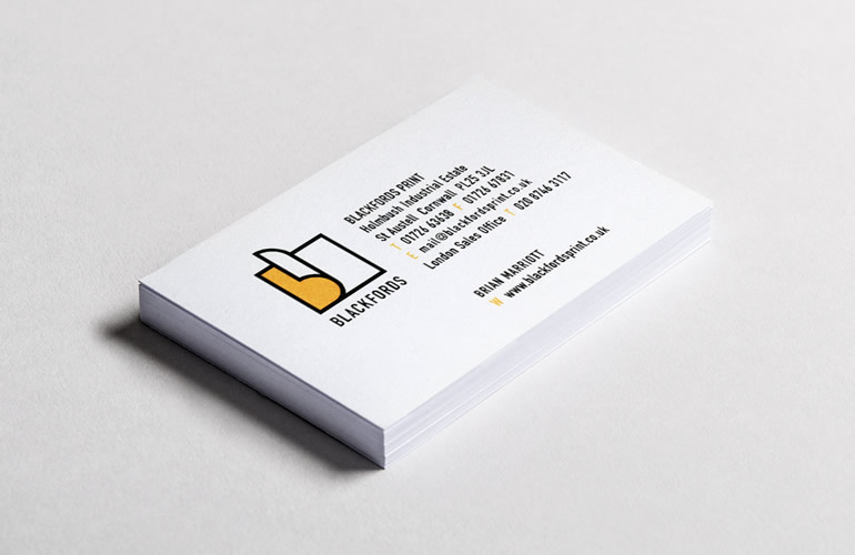 Blackfords business card designed by The Joneses