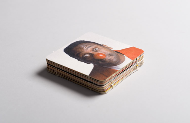 Comic Relief staff room coasters designed by The Joneses
