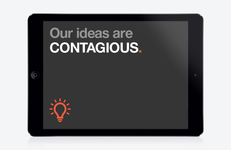 Contagious powerpoint deck designed by The Joneses