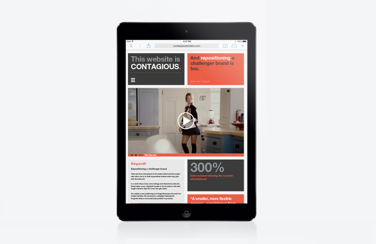 Contagious responsive website designed by The Joneses