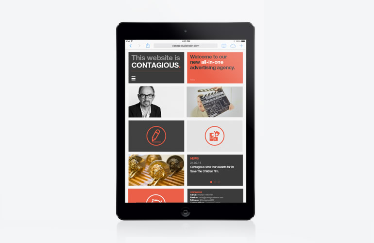 Contagious responsive website designed by The Joneses