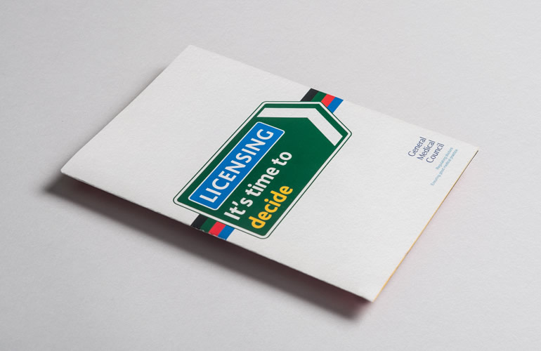 General Medical Council licensing brochure designed by The Joneses
