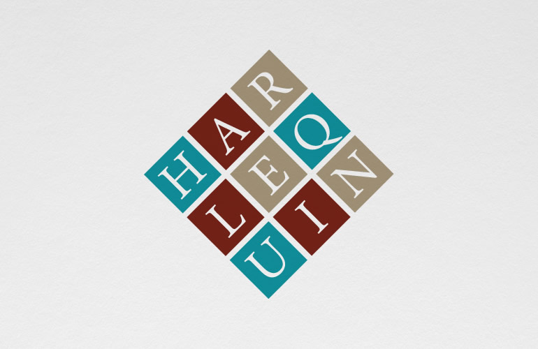 Harlequin logo designed by The Joneses
