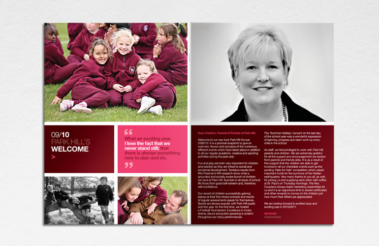 Park Hill School brochure designed by The Joneses