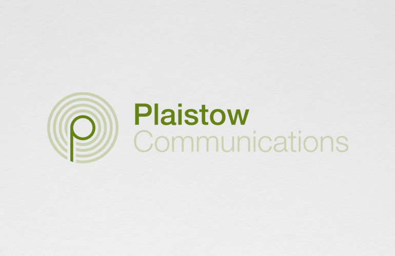 Plaistow Communications logo designed by The Joneses