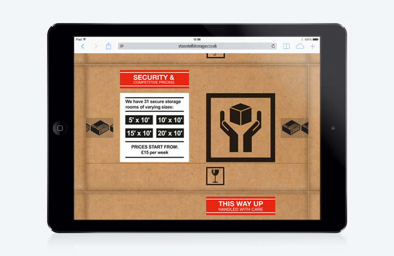 St. Austell Storage website designed by The Joneses.
