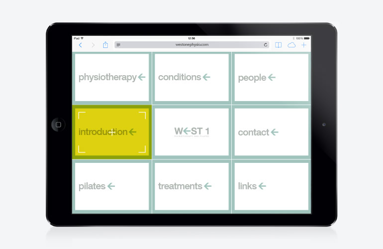 West 1 Physiotherapy website designed by The Joneses
